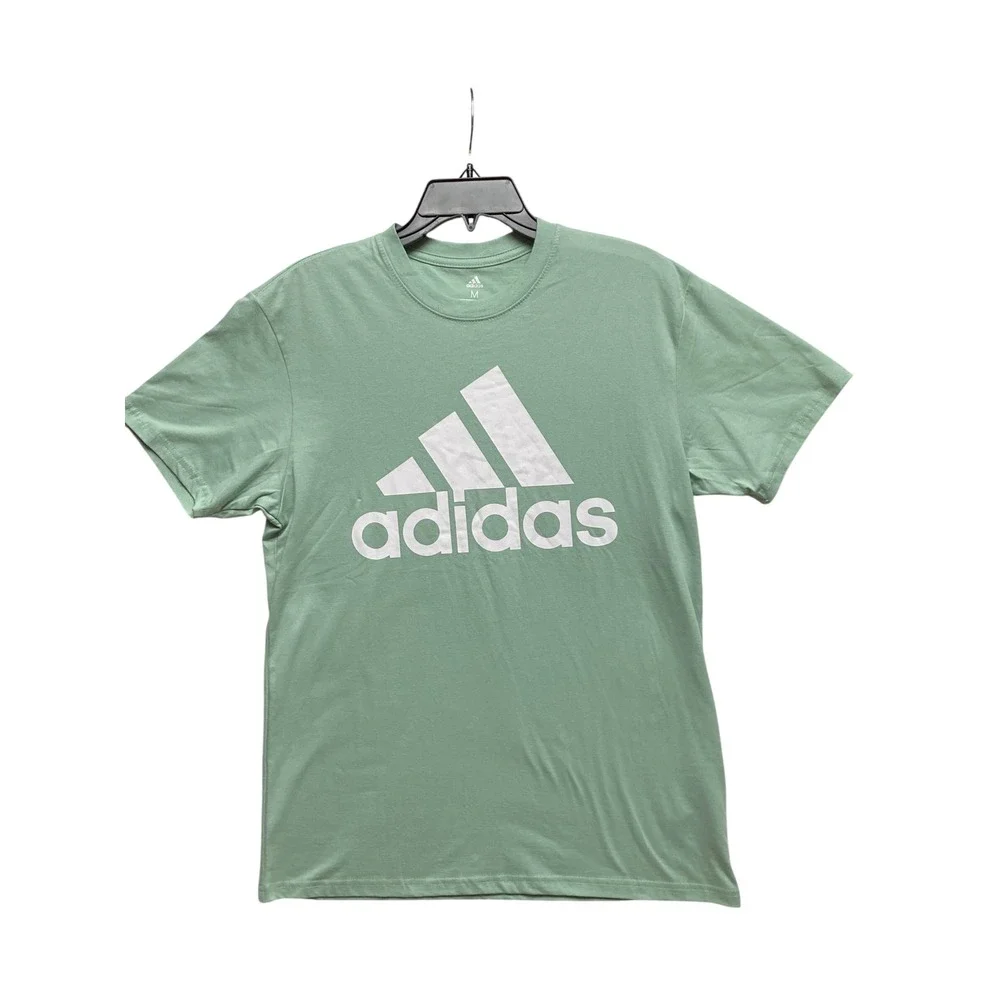 Adidas Golf Mens Sage Green Badge of Sport Graphic Logo T-Shirt Size M NWT